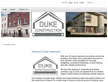 Tablet Screenshot of dukeconstruction.ie